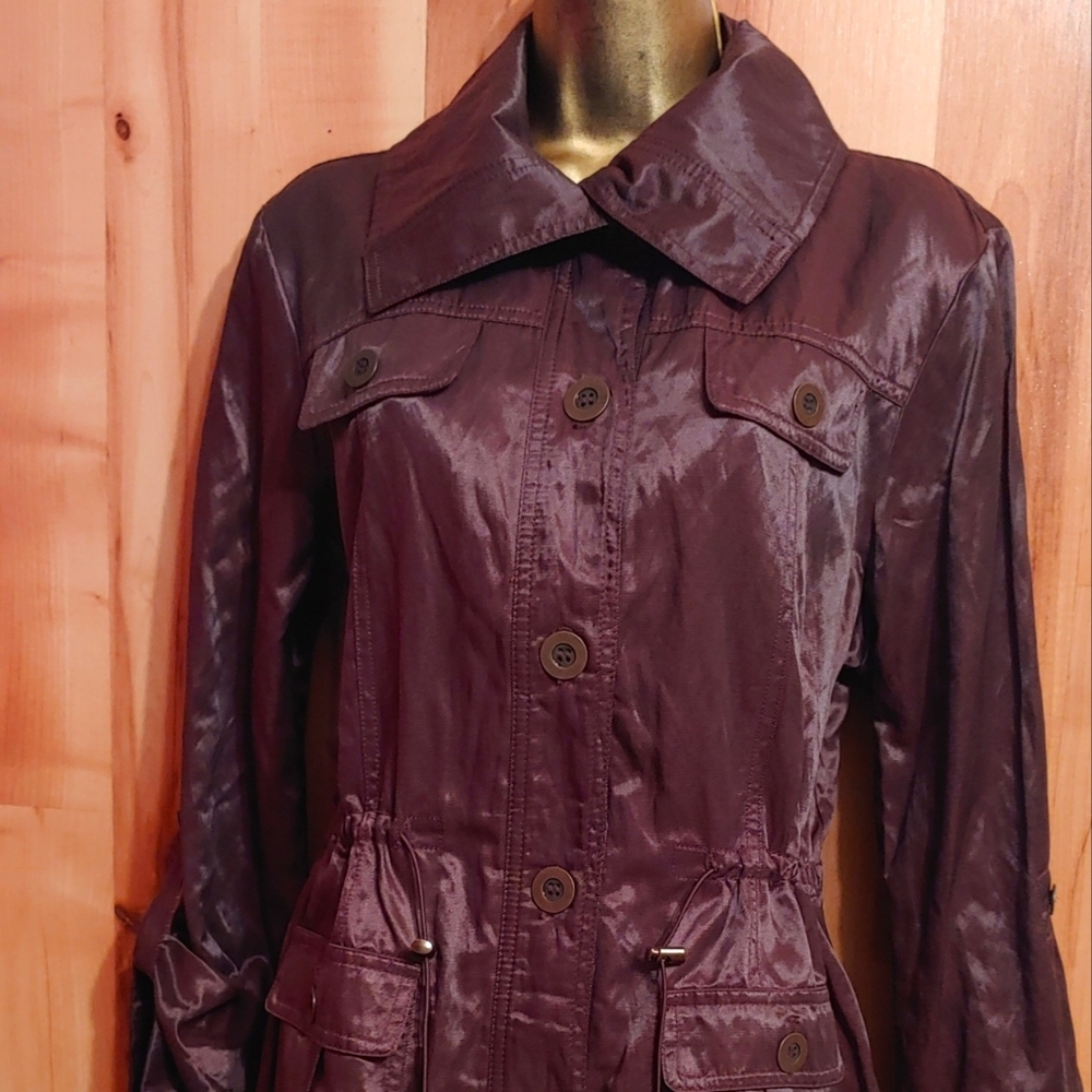 Ruby Rd Womens L (14) Brown Metallic Jacket